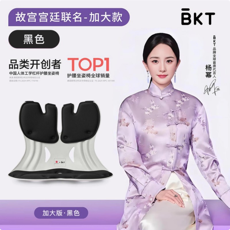 BKT 人体工学护腰坐姿椅 加大版 海雾蓝 故宫宫廷联名款高清大图