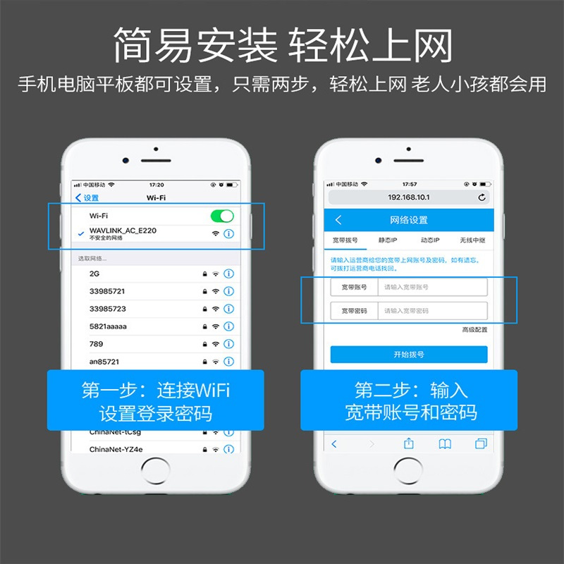睿因(Wavlink)A42 1200Mbps双频双千兆无线路由器千兆端口家用高速路由WIFI穿墙王
