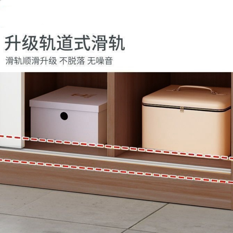 华立伟胡桃色衣柜100cm台高清大图