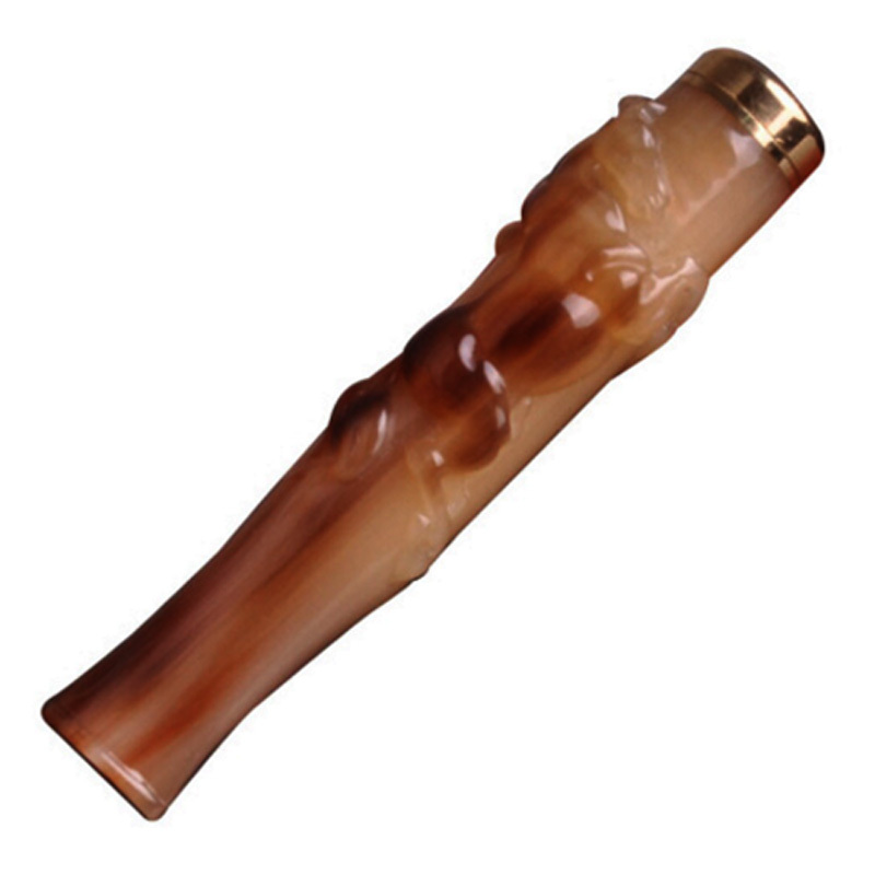 大将军牦牛角烟嘴 循环双重过滤嘴戒烟器 粗细烟两用加长芯 创意烟具雕刻十二生肖