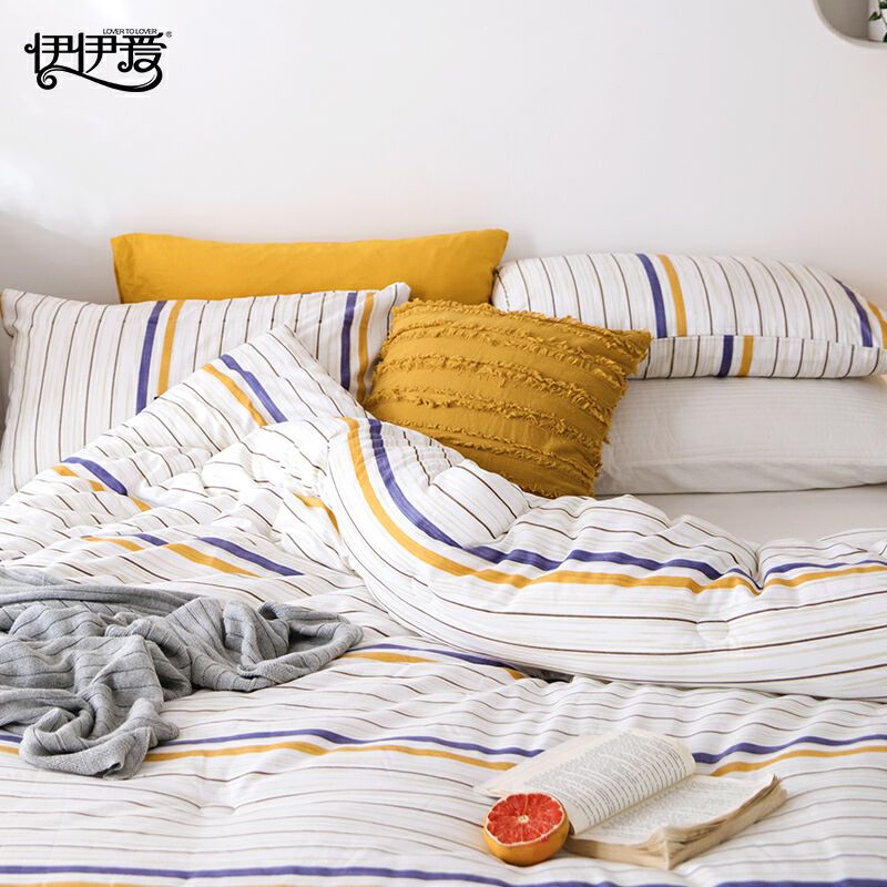 伊伊爱 Z01900025全棉印花四季保暖被单人双人被150*200cm*1小时光高清大图