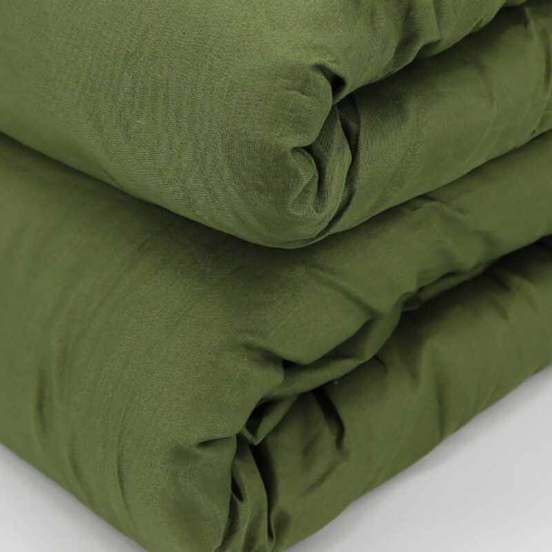 洛菲源 军绿棉被 棉花被子 被芯军绿色全棉包布加网内芯 规格150*200/3kg高清大图