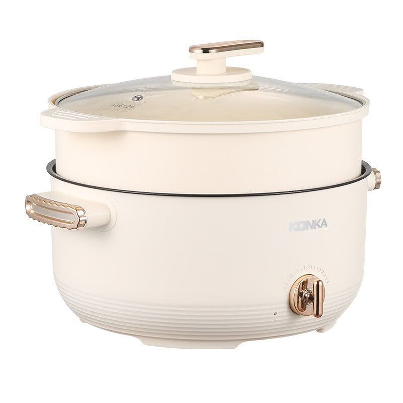 康佳电火锅4L不易沾涂层家用大容量电火锅KDHG-4006-M
