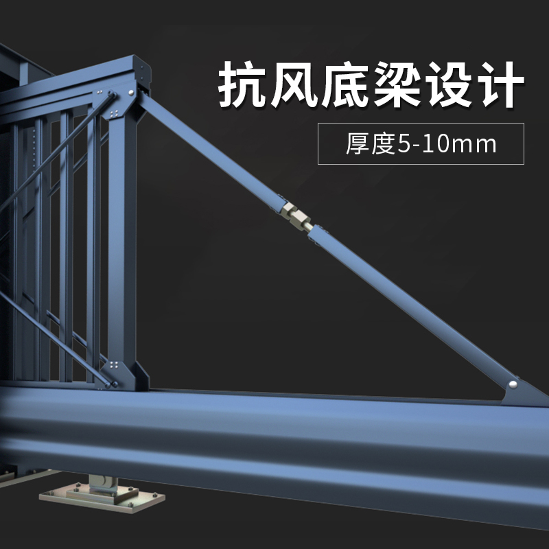 盛辉嘉业 悬浮门电动伸缩门铝合金封板无轨直线平移大门定制高清大图