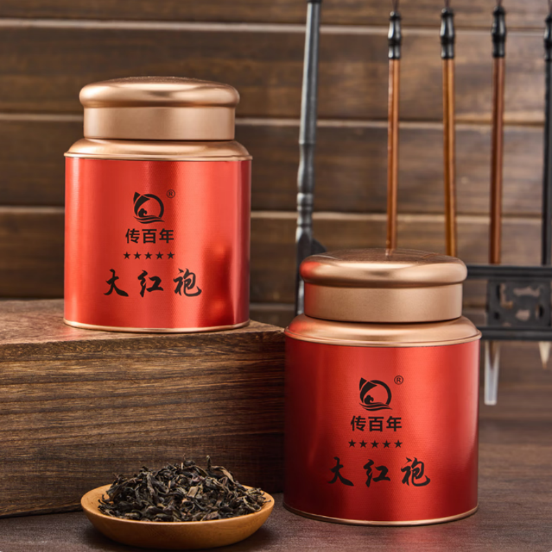 传百年茶叶 [禧茶] 武夷大红袍 250克/套(125克*2罐)高清大图