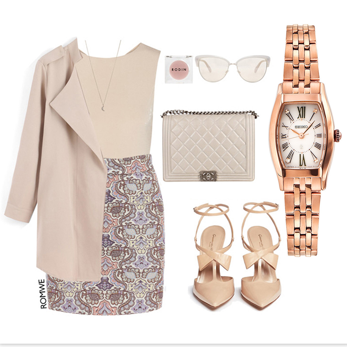 SEIKO精工手表Lukia系列太阳能石英女士腕表高清大图