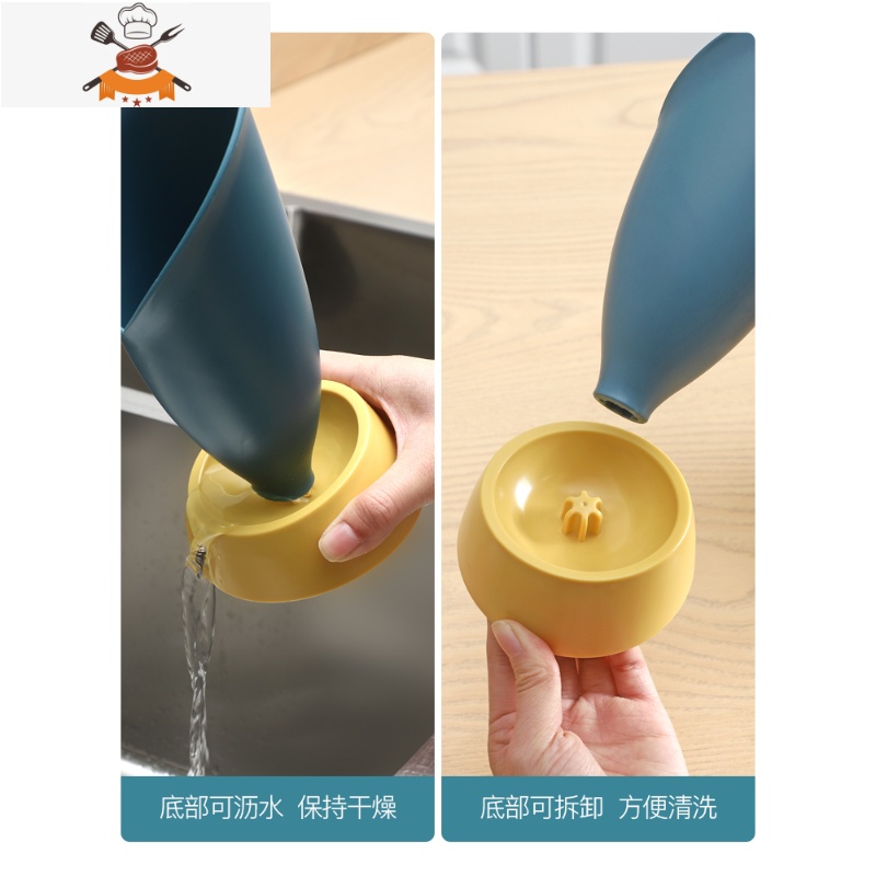 厨房筷子置物架筷篓筷筒沥水收纳盒塑料放餐具篓桶装快子勺子 敬平 蓝色餐具架高清大图
