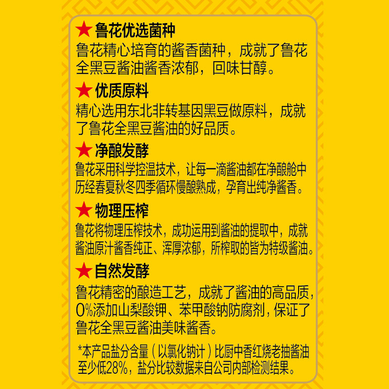 鲁花全黑豆味极鲜酱香酱油1L*3生抽调味品凉拌酱油高清大图