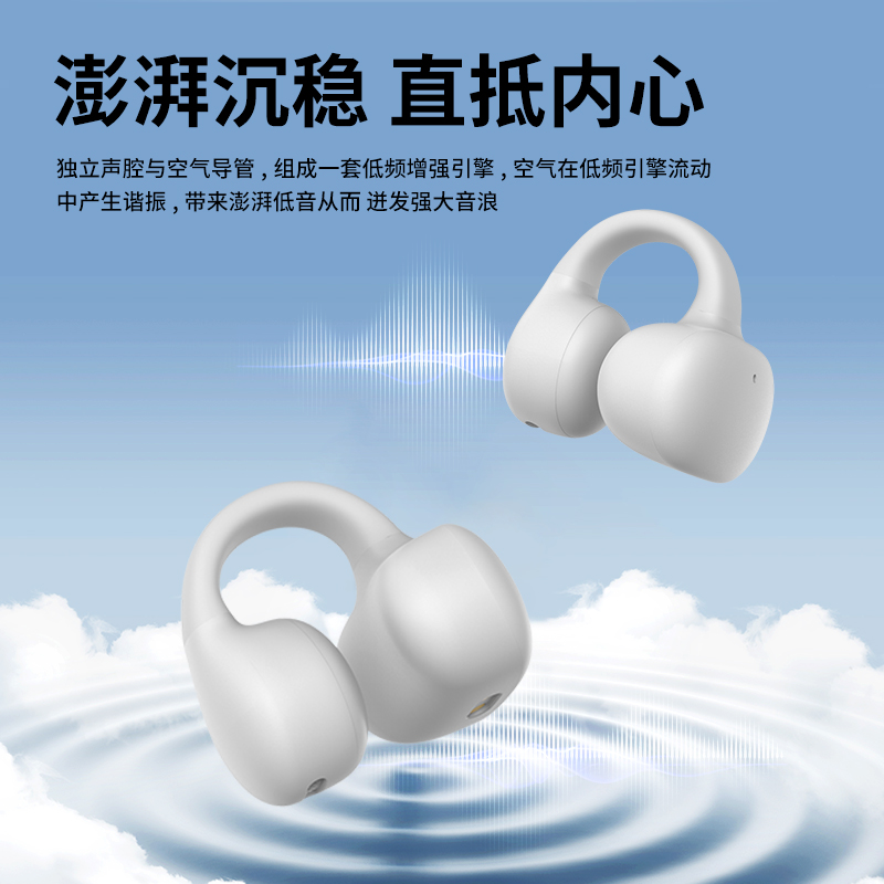 爱国者(AIGO) TWS蓝牙耳机耳夹式TX02白色高清大图