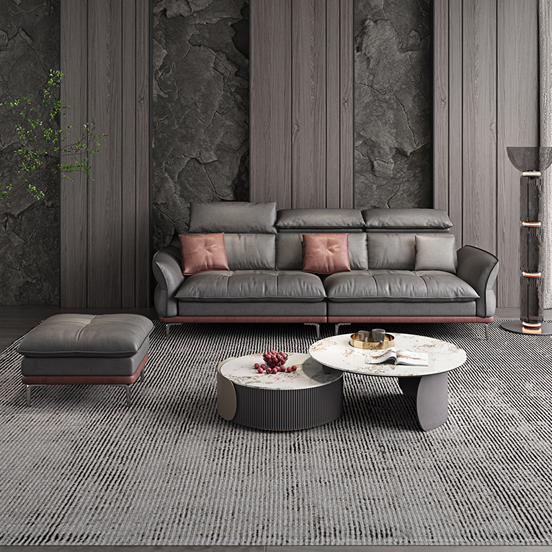 广木源意式极简沙发简约免洗科技布艺沙发中户型轻奢客厅沙发