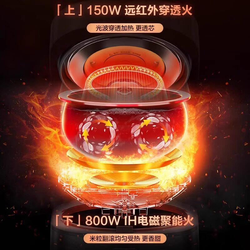 苏泊尔IH电磁加热电饭煲3L以下秘银色方形煲釜胆微电脑控制液晶 SF20HC0998高清大图