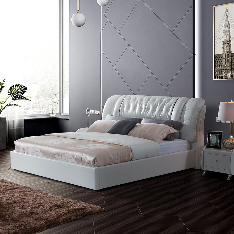 双虎家私皮床双人床现代简约软床18米经济型卧室床大床rc15参数