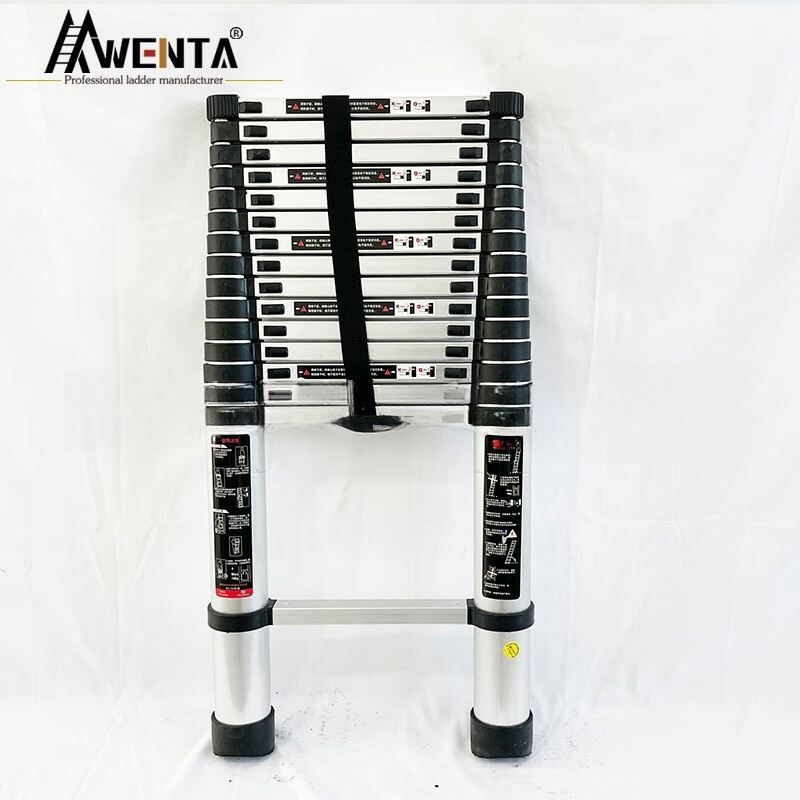 WENTA 铝合金梯子 多功能伸缩梯折叠梯人字梯踏步楼梯家用梯JL-101 单面直梯4.7米