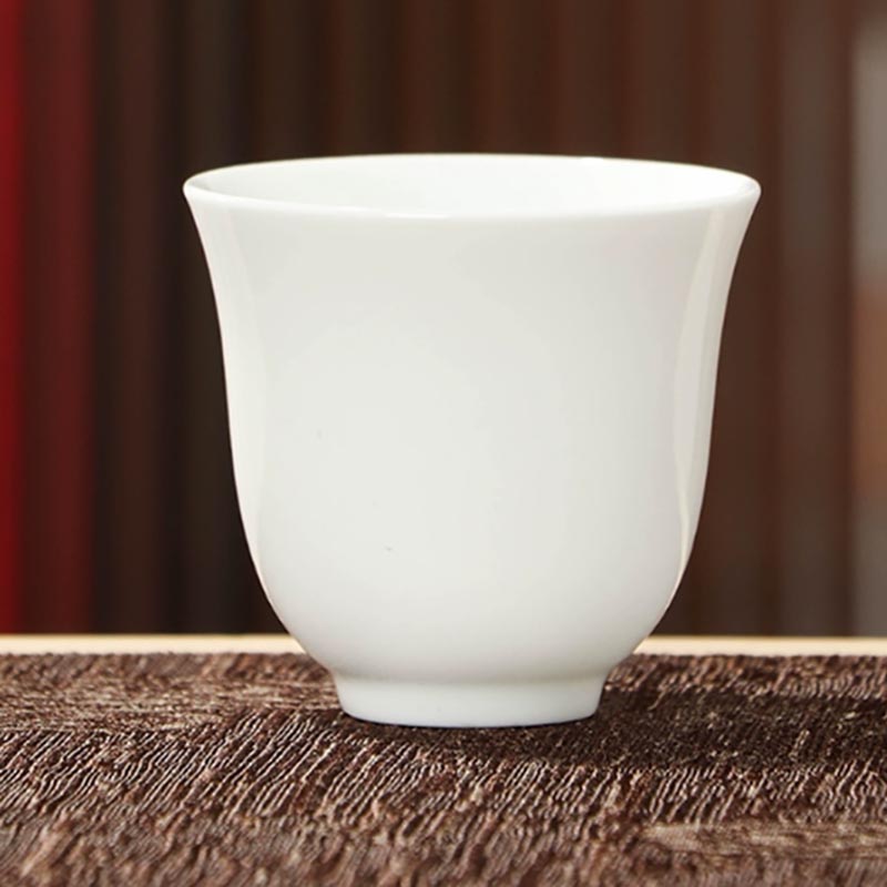 高白瓷茶杯聚香杯 长5*高4.5cm 容量50ml(10个装)高清大图