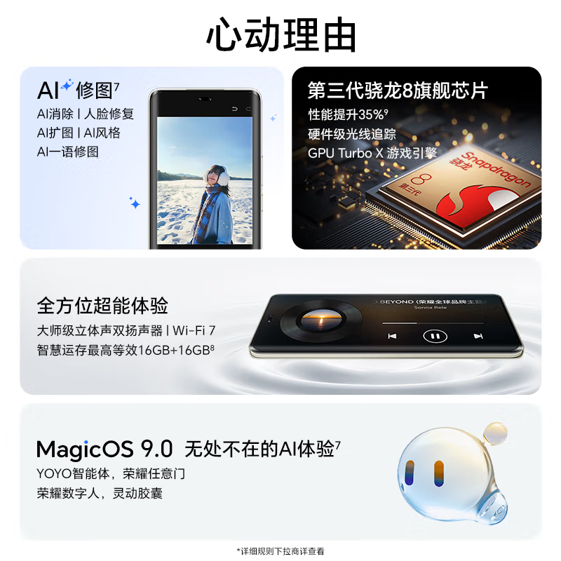 荣耀300 Pro 星光沙 16GB+512GB 第三代骁龙8芯 5G 5300毫安青海湖电池 100W快充 拍照手机高清大图