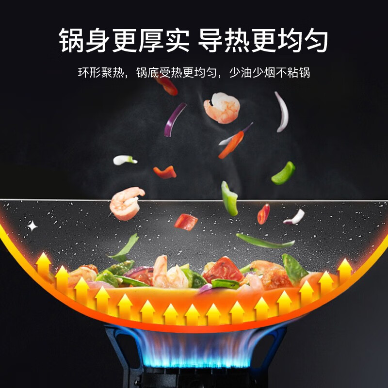 巴赫约翰BH-MB01锅具套装麦饭石色不粘锅三件套 炒锅煎锅汤锅家用精致 [一代]三件套高清大图