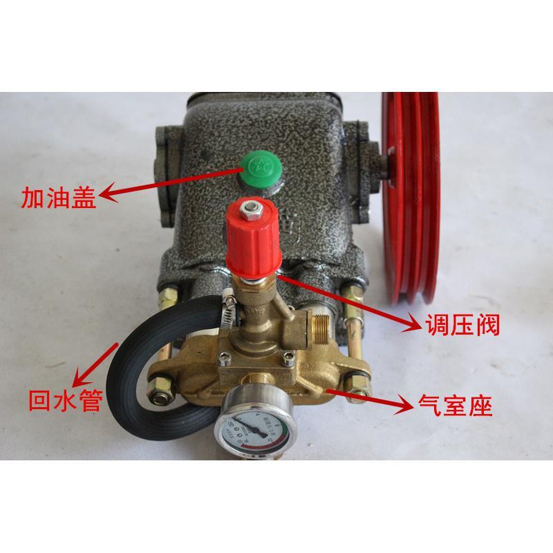 上海55/58型商用洗车机泵头高压清洗机机头水泵全铜总成配件 上铜下铁泵头