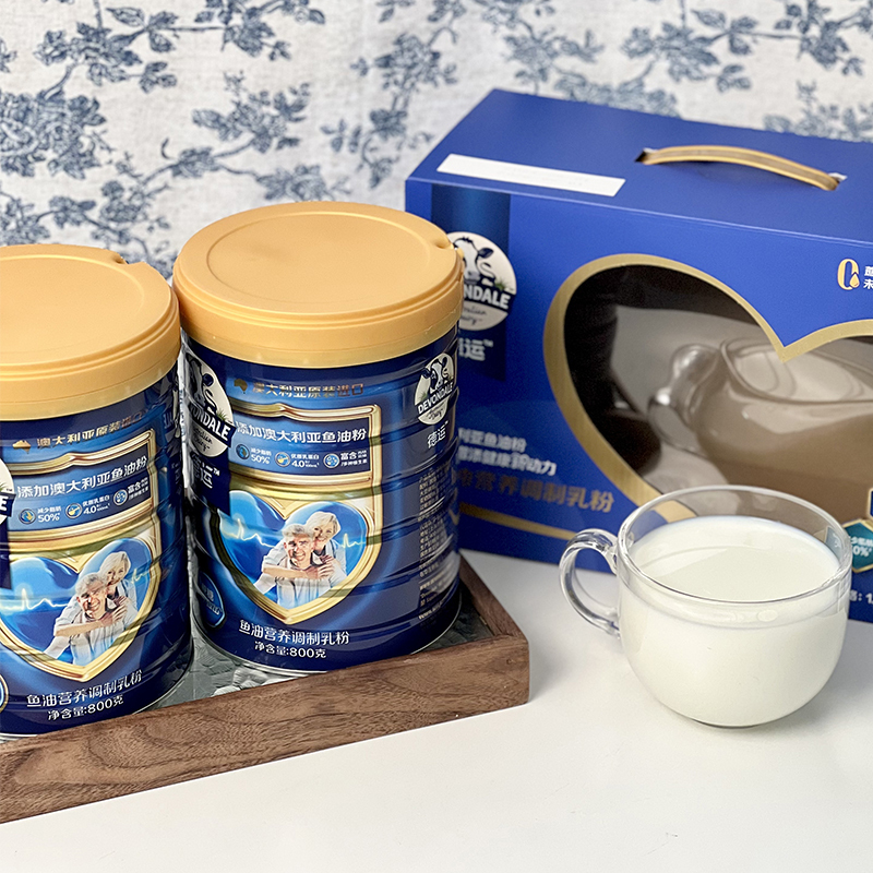 德运Devondale中老年鱼油800g奶粉高钙高蛋白调制乳粉顺心加油罐高清大图