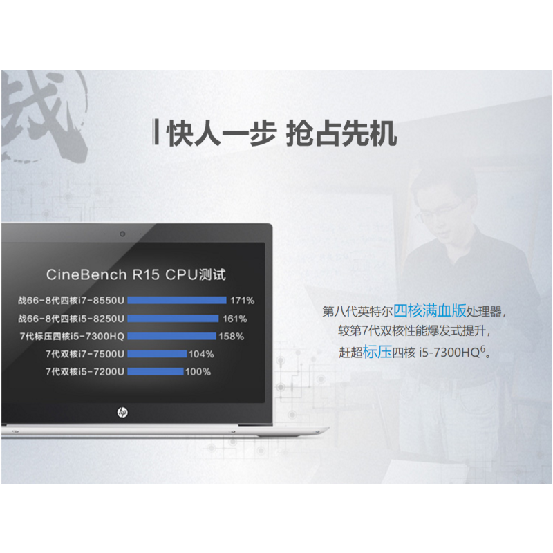 惠普（HP）战66 Pro G1 14英寸轻薄本（i7-8550U 8G 128GSSD+1T 标压MX150 FHD）