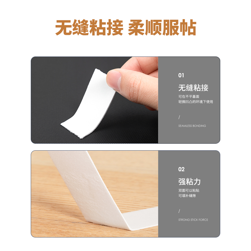 得力JL102泡棉胶带24mm*5y*1.5mm(白)(1卷/袋)[10袋装]高清大图