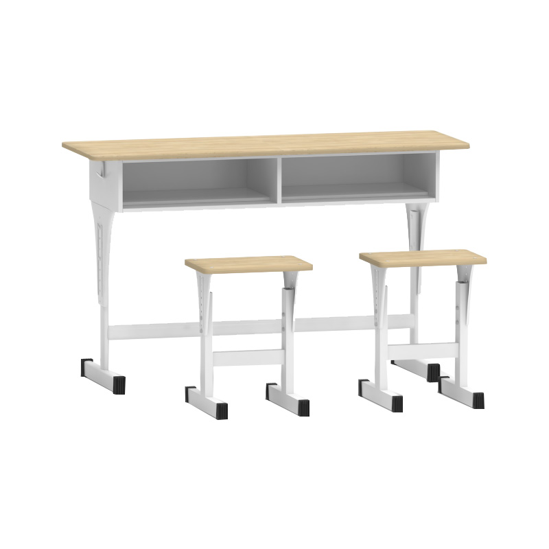 科朔 课桌椅 学校培训班辅导班写字桌 双人位 KS-JH-ZH005H 木纹色