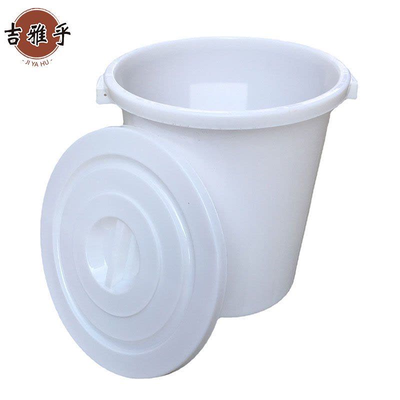 吉雅乎 圆形加厚塑料水桶 带盖食品级储水桶 100L带盖/个图片