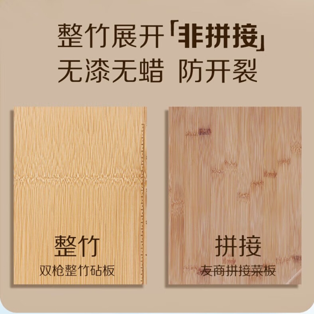 双枪DZ14010双枪整竹实木家用砧板抗菌防霉砧板40单位:个高清大图