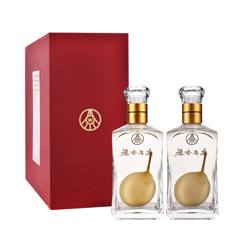[中华特色]河北供销馆 永不分梨 40度小方型 375ml*2礼盒装 五粮液股份公司出品白酒礼盒