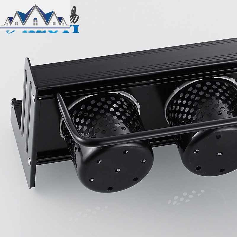 免打孔厨房置物架筷子刀具收纳架壁挂式调味料储物架酱料挂钩一体 三维工匠高清大图