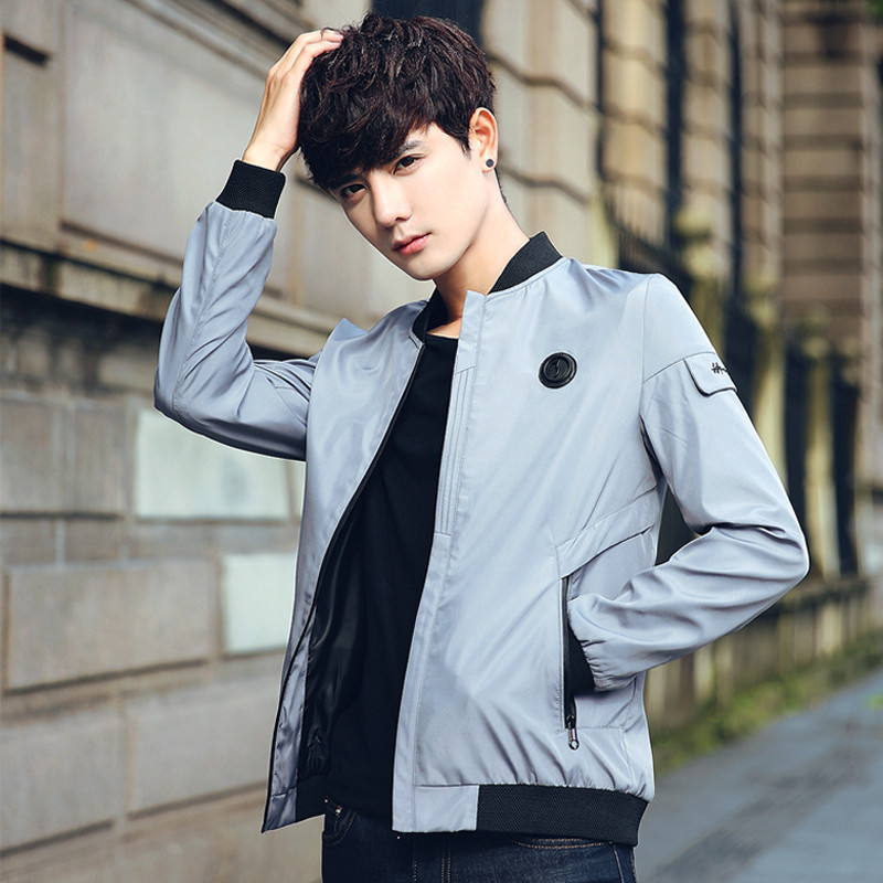 夹克男外套秋装新款秋季潮棒球服青年休闲韩版修身春秋男装