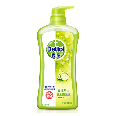 滴露(Dettol) 健康沐浴露 青瓜舒爽 950克持久留香家庭装男女学生通用量贩装滋润清爽沐浴乳液