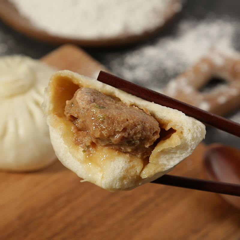 [中华特色]高邮馆 三和四美鲜肉包子320克共4只3袋装 扬州特产速冻面点早餐食品冷冻包子