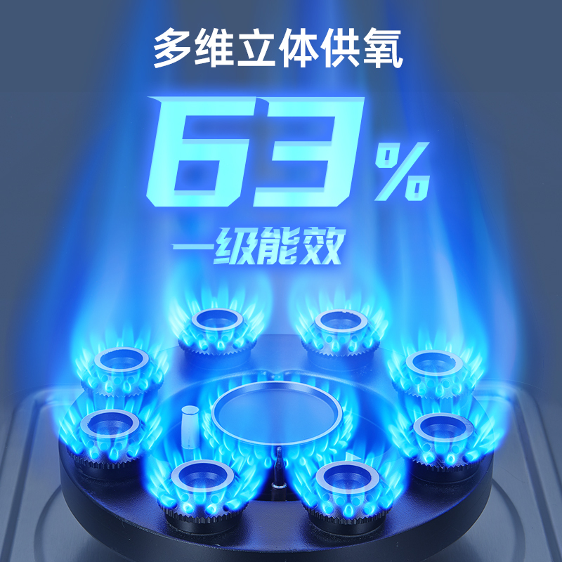 澳柯玛双边定时燃气灶双灶家用5.2KW天然气智能猛火煤气炉灶-液化气