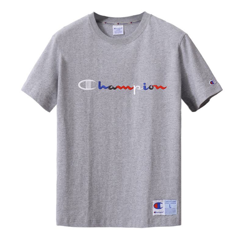 Champion 潮牌冠军男士圆领短袖运动T恤女宽松圆领彩色经典刺绣Logo情侣时尚百搭短T图片