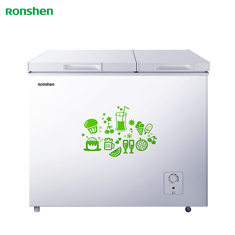 容声(Ronshen)165升 顶开门双温冰柜 大冷冻小冷藏 卧式 家用商用卧式冷柜一级能效(白)BCD-165MB高清大图