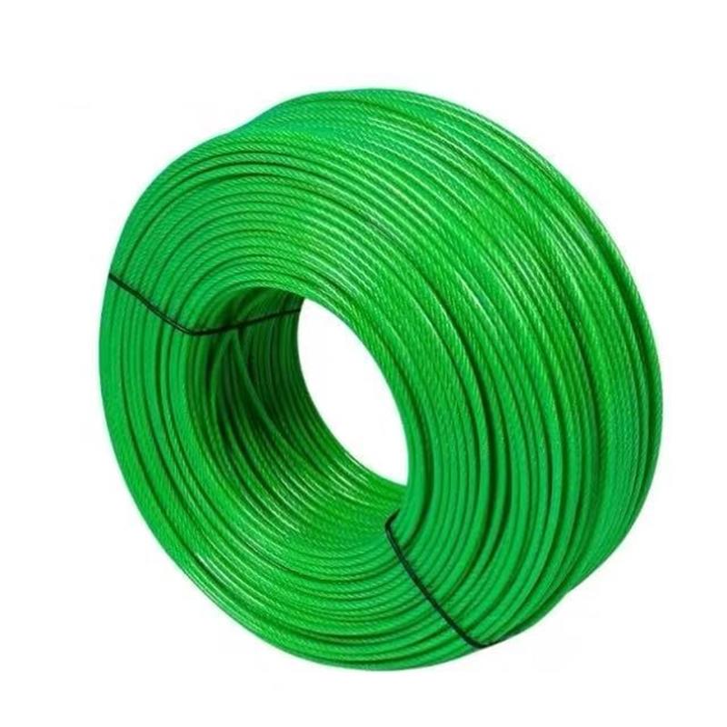 伟鹏双兴 绿色包塑钢丝绳 直径1.5mm 米高清大图