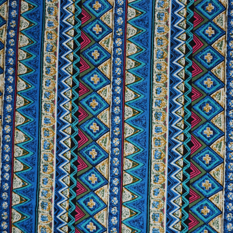 云南丽江印花棉麻布料民族风复古风波西米亚面料饭店靠枕酒吧桌布定制