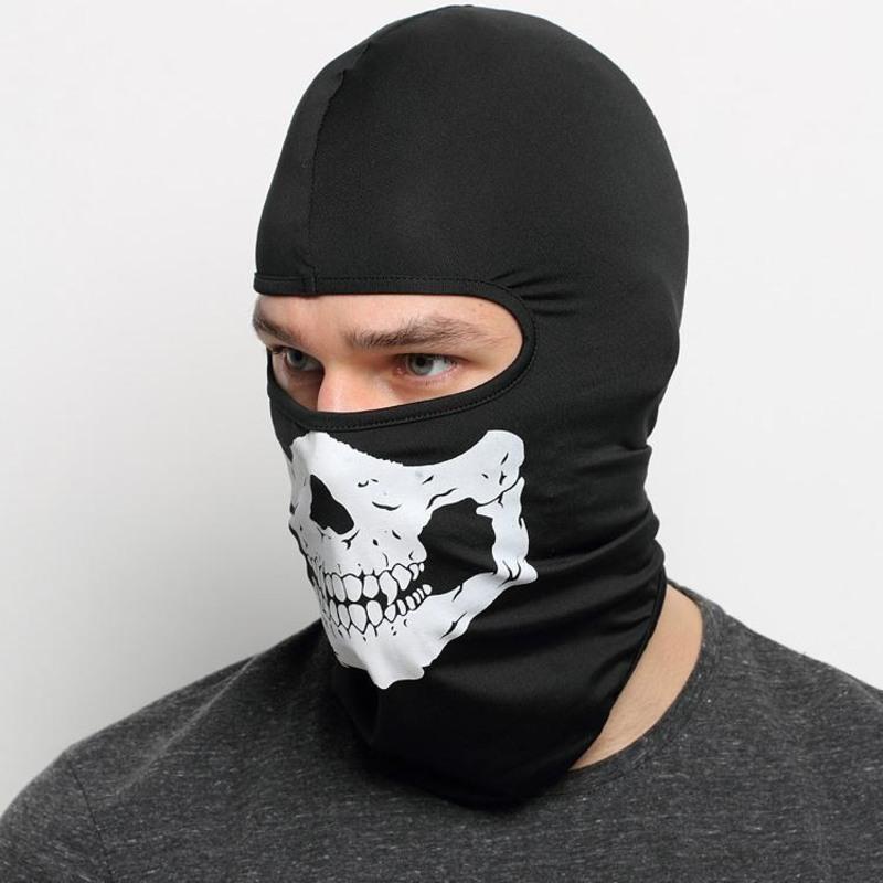 新款使命召唤6ghost幽灵面罩面具cs头套夏季骑行防尘骷髅面罩骷髅头巾