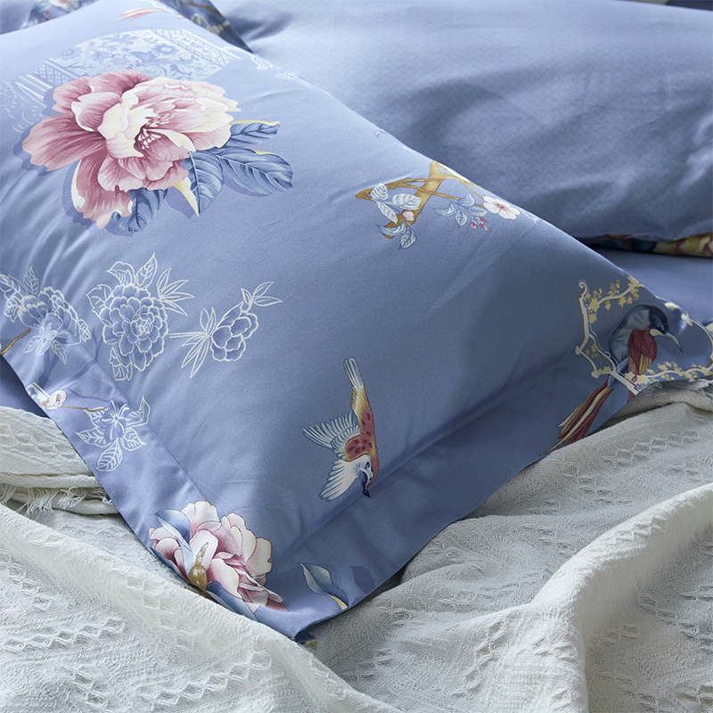 富安娜床单四件套/柳若浮烟203*229cm高清大图