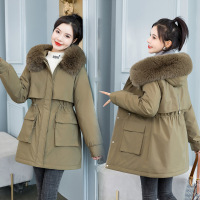 活里活面可拆卸一衣三穿风衣外套棉衣派克服女中长款棉服收腰棉袄_200030 XXXL 咖色