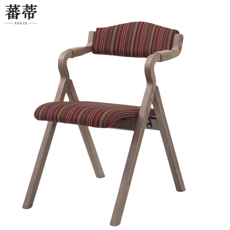 蕃蒂折叠椅红条纹把高清大图