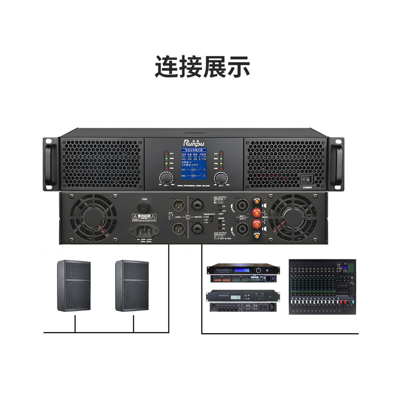 润普Runpu RP-GDF60 国产化会议音频扩声设备/大功率专业后级数字功放高清大图