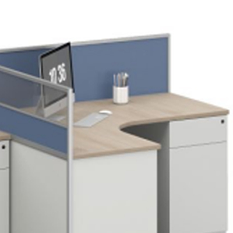 臻远ZYGW-094屏风工作卡位职员桌办公桌 F型三人位高清大图