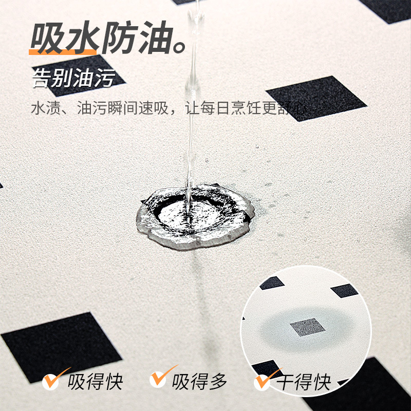 2024新款厨房地垫硅藻泥耐脏免打理垫子防油防水脚垫转角专用地毯