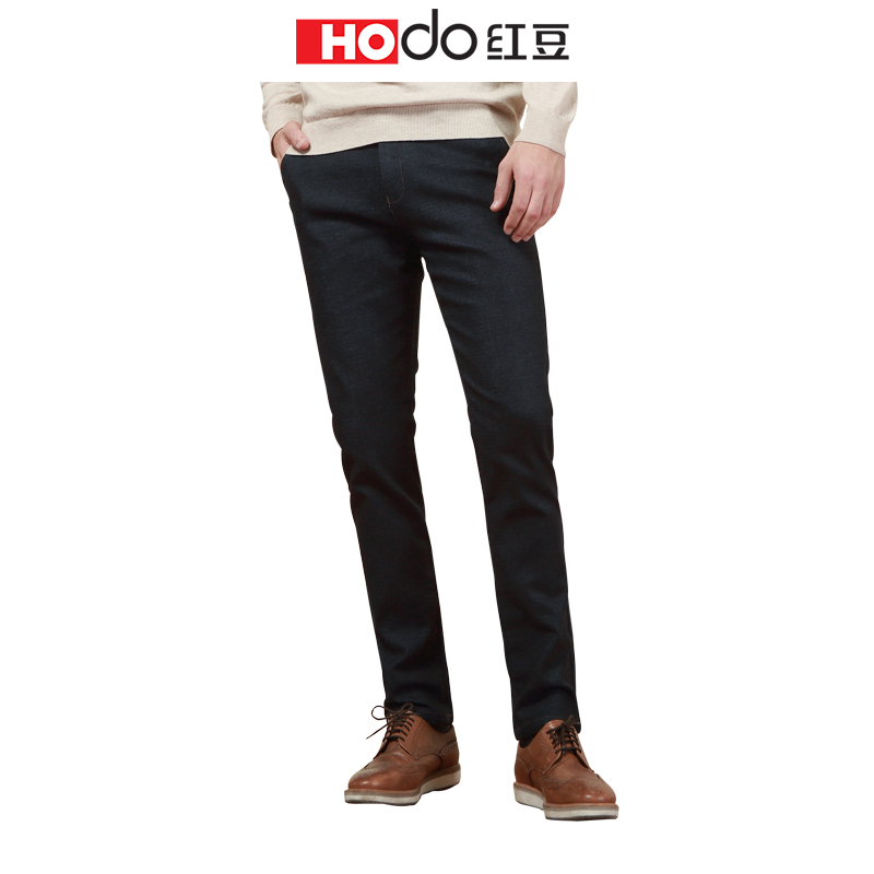 HODO红豆男装 男士牛仔裤 秋季时尚商务休闲舒适微弹水洗工艺长裤牛仔裤男