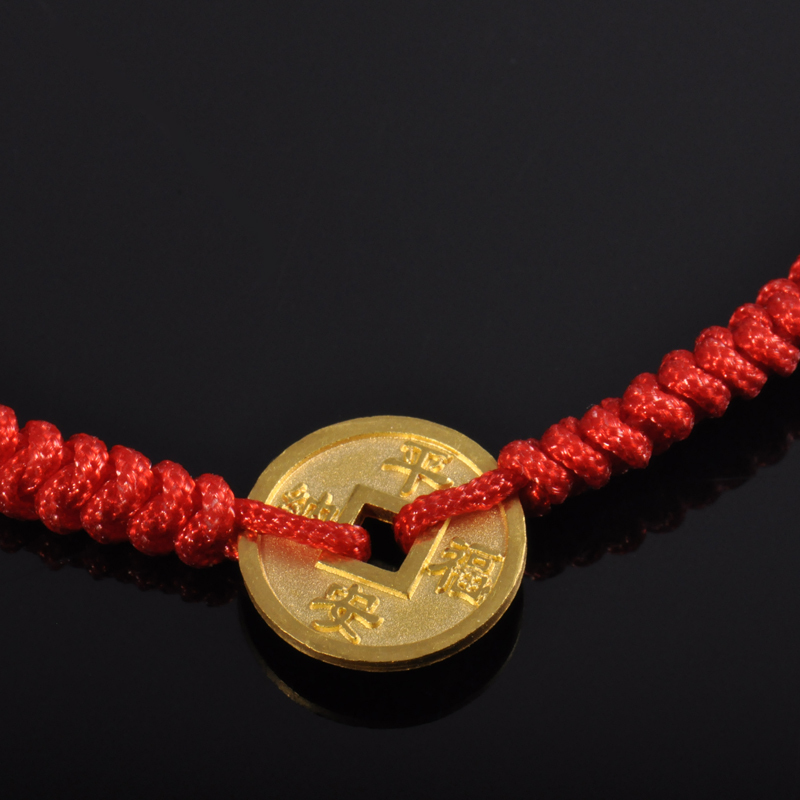 梦克拉mkela足金手链平安如意黄金手链手链黄金足金金币