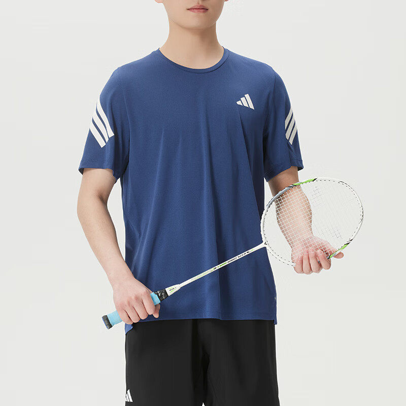 Adidas阿迪达斯男子新款舒适透气运动短袖T恤JZ7695 ZP高清大图
