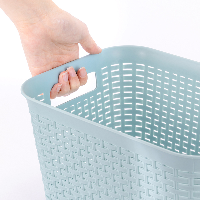 名创优品 (miniso) 收纳篮编织家用桌面玩具零食整理储物篮浴室洗漱篮