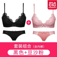 时光兔性感情趣蕾丝内衣套装少女士学生文胸聚拢无钢圈小胸罩薄款