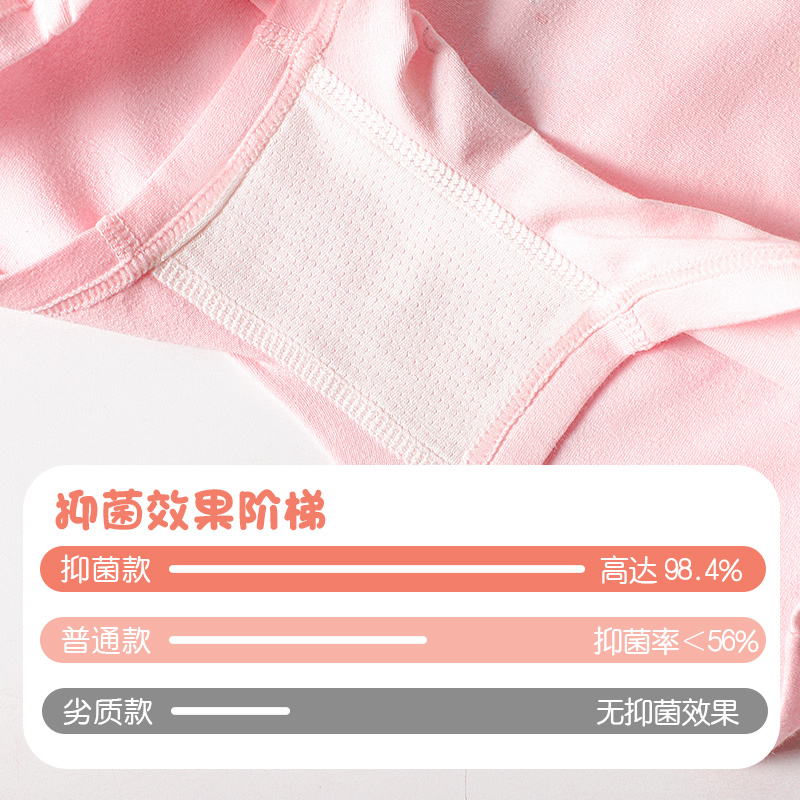浪莎女童内裤平角纯棉儿童小女孩12岁中大童宝宝四角短裤不夹屁屁高清大图